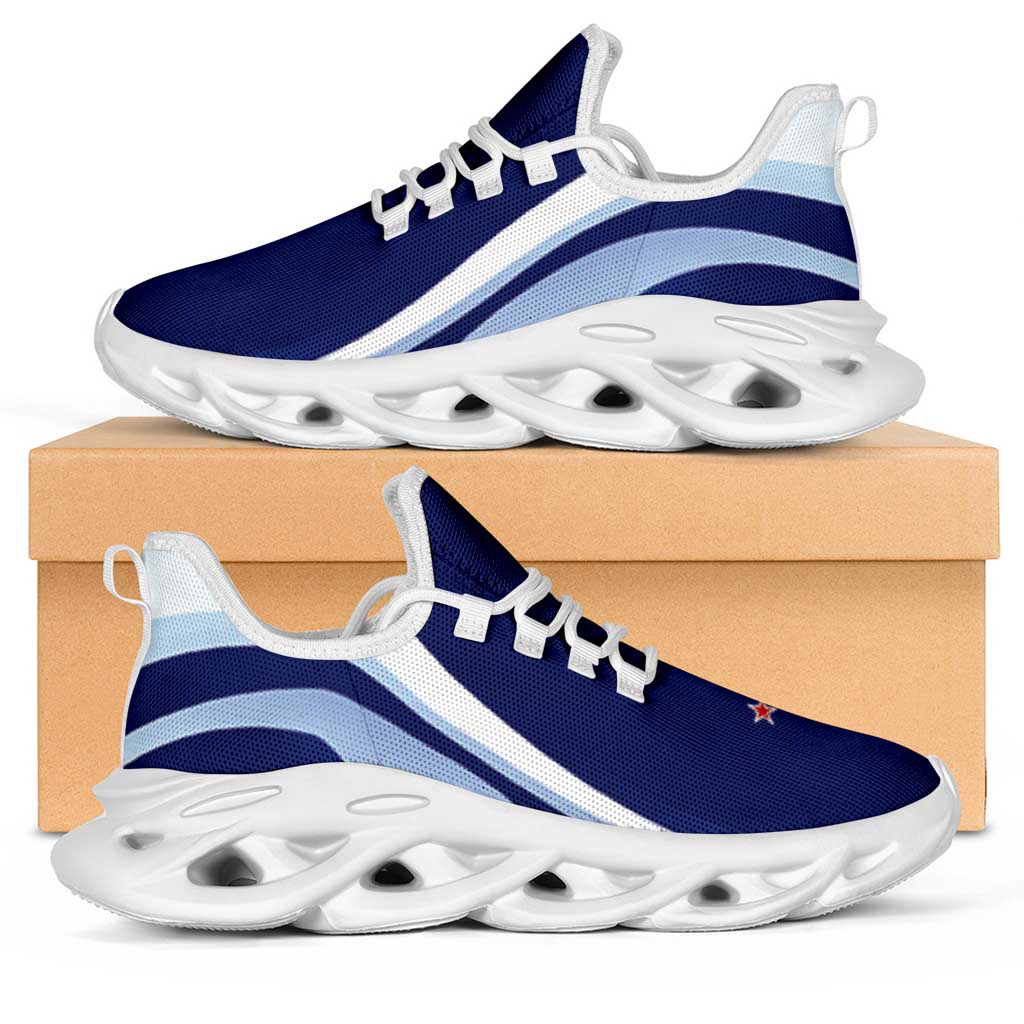 New Zealand Clunky Sneakers Flag-Inspired Curve Style LT05 Blue - Polynesian Pride