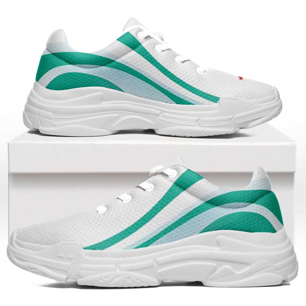 New Zealand Football Chunky Sneakers Curve Style LT05 Aqua - Polynesian Pride
