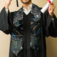New Zealand Graduation Stole Maori Rugby Tattoo Papua Shell LT9 - Polynesian Pride