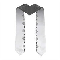 New Zealand Graduation Stole Poutama Mix Gray Taniko Inspired Art LT05 - Polynesian Pride