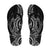 New Zealand Hammerhead Shark Flip Flops Maori Haehae Mangopare Black - Polynesian Pride