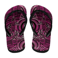 New Zealand Hammerhead Shark Flip Flops Maori Haehae Mangopare Pink - Polynesian Pride
