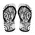 New Zealand Hammerhead Shark Flip Flops Maori Haehae Mangopare White - Polynesian Pride