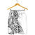 New Zealand Hammerhead Shark Shorts for Men Maori Haehae Mangopare White - Polynesian Pride