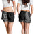 New Zealand Hammerhead Shark Shorts for Women Maori Haehae Mangopare Black - Polynesian Pride