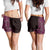 New Zealand Hammerhead Shark Shorts for Women Maori Haehae Mangopare Pink - Polynesian Pride
