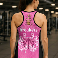 New Zealand Hollow Tank Top Fire Basketball Maori Tribal Pink LT9 - Polynesian Pride