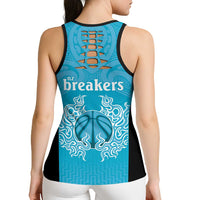 New Zealand Hollow Tank Top Fire Basketball Maori Tribal Sky Blue LT9 - Polynesian Pride