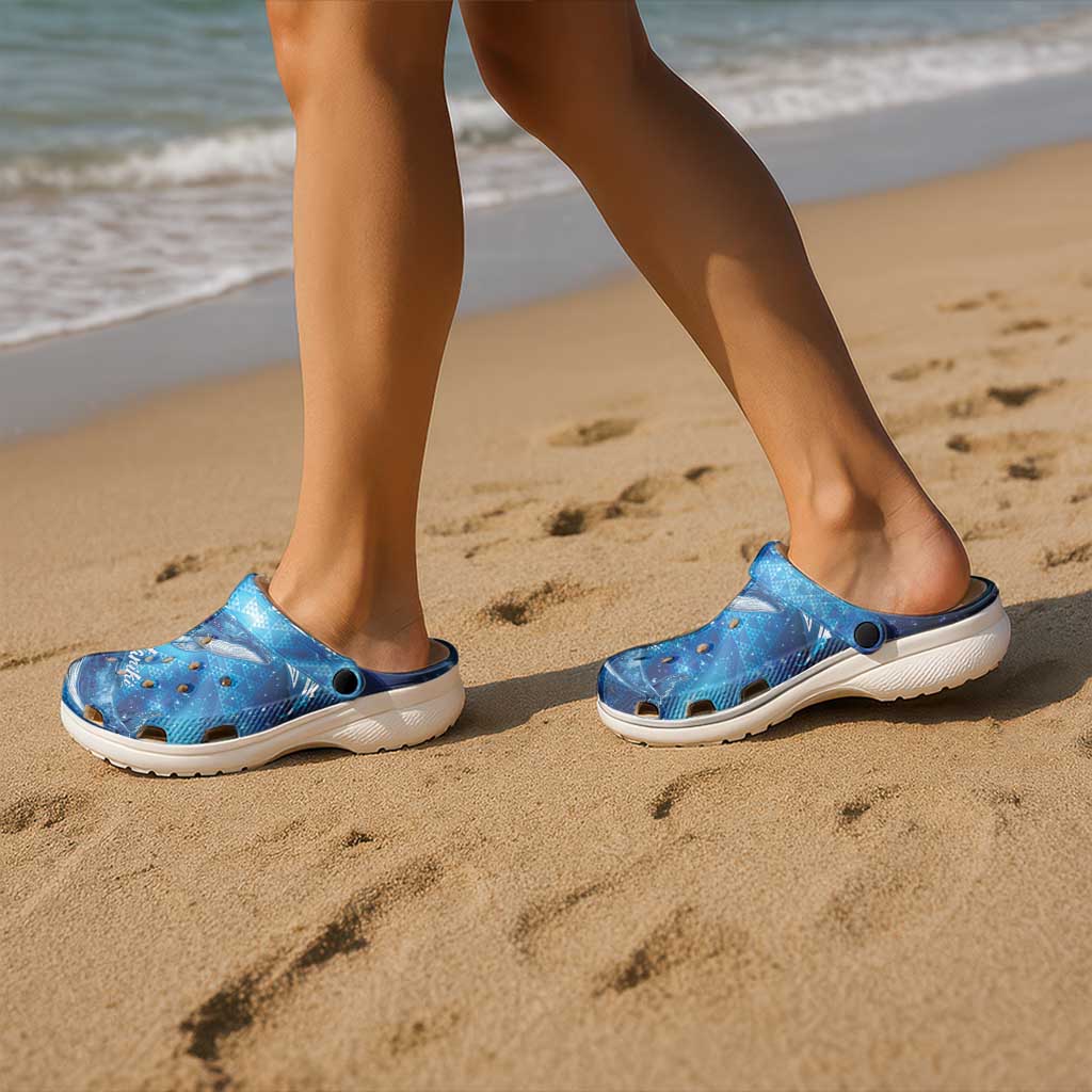 New Zealand Humpback Whale Matariki Clogs Shoes Maori New Year Taniko Niho Taniwha LT14 - Polynesian Pride
