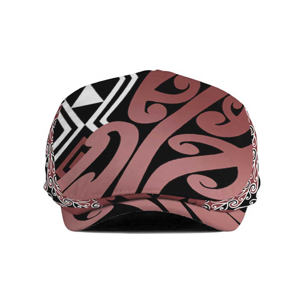 New Zealand Jeff Hat Aotearoa Kowhaiwhai Mix Taniko Art - Brown LT14 Brown - Polynesian Pride