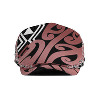 New Zealand Jeff Hat Aotearoa Kowhaiwhai Mix Taniko Art - Brown LT14 Brown - Polynesian Pride