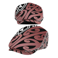 New Zealand Jeff Hat Aotearoa Kowhaiwhai Mix Taniko Art - Brown LT14 - Polynesian Pride