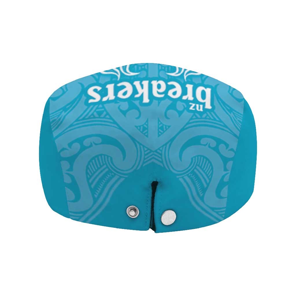 New Zealand Jeff Hat Fire Basketball Maori Tribal Sky Blue - Polynesian Pride
