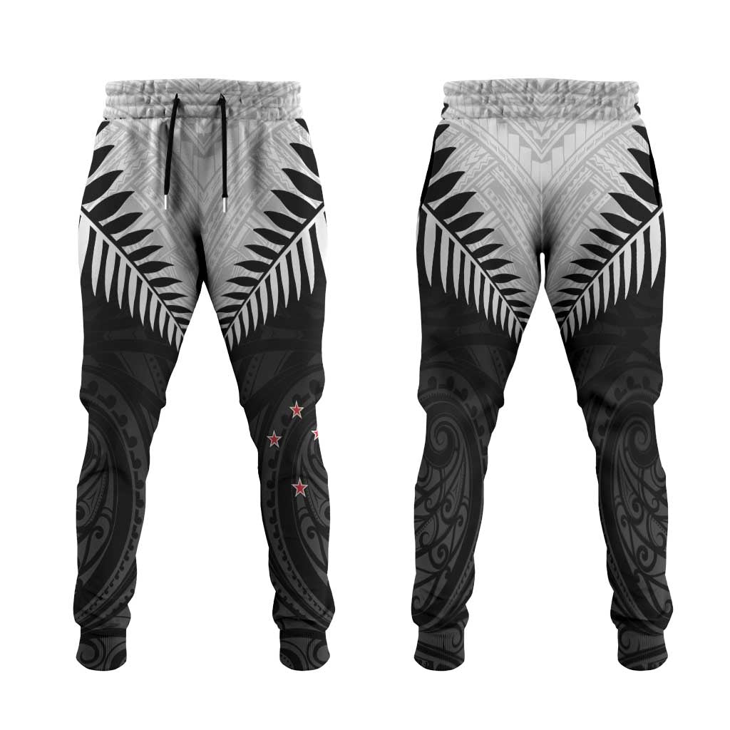 New Zealand Jogger Pants Aotearoa Maori Kiwi Black Fern - Polynesian Pride