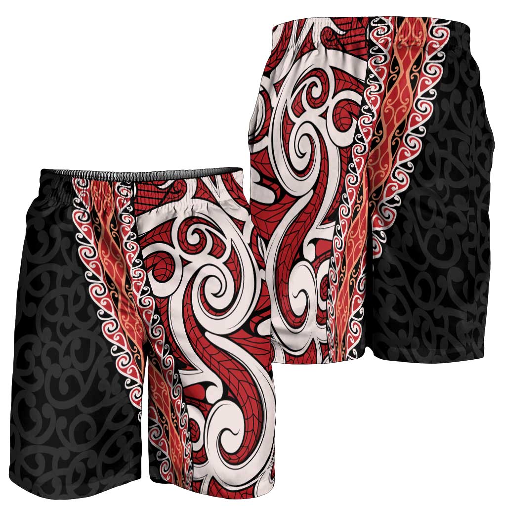 New Zealand Maori Stylized Koru Shorts for Men LT03 - Polynesian Pride