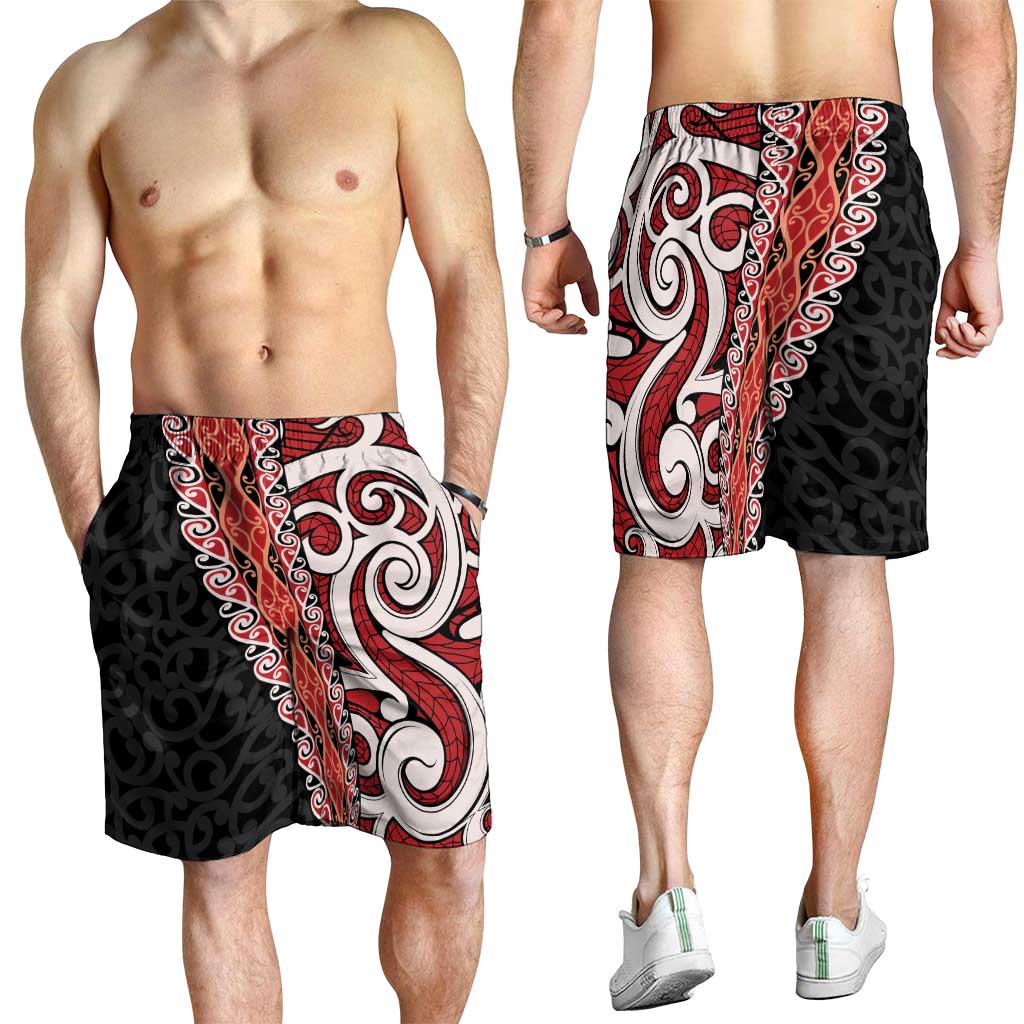 New Zealand Maori Stylized Koru Shorts for Men LT03 - Polynesian Pride