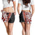 New Zealand Maori Stylized Koru Shorts for Women - Polynesian Pride