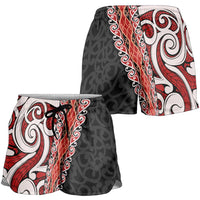 New Zealand Maori Stylized Koru Shorts for Women - Polynesian Pride