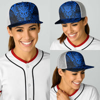 New Zealand Rugby All Blue Baseball Net Cap Silver Fern All Black Mix Ta Moko - Polynesian Pride