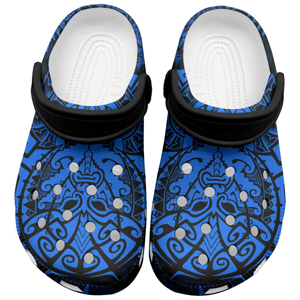 New Zealand Rugby All Blue Clogs Shoes Silver Fern All Black Mix Ta Moko