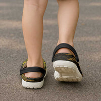 New Zealand Rugby All  Gold Clogs Shoes Silver Fern All Black Mix Ta Moko