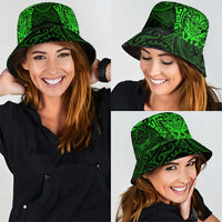 New Zealand Rugby All Green Bucket Hat Silver Fern All Black Mix Ta Moko LT9