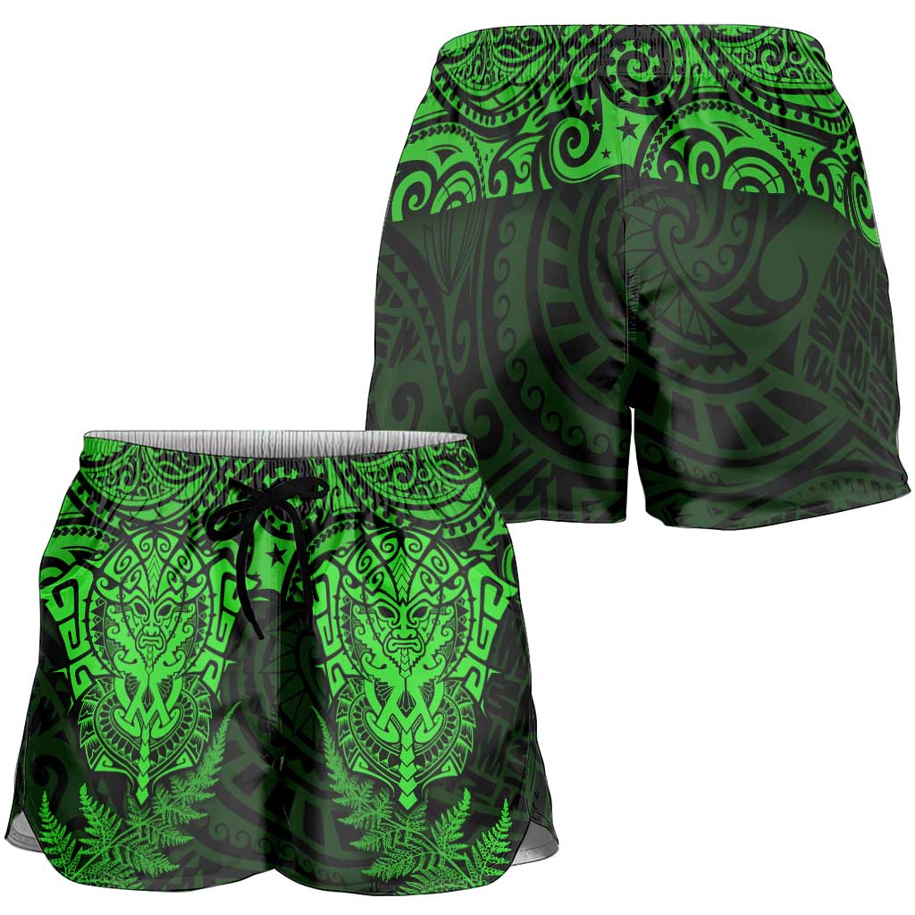 New Zealand Rugby All Green Shorts for Women Silver Fern All Black Mix Ta Moko