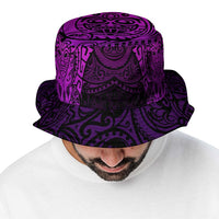 New Zealand Rugby All Purple Bucket Hat Silver Fern All Black Mix Ta Moko LT9