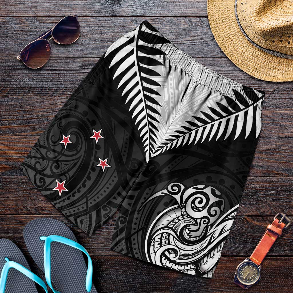 New Zealand Shorts for Men Aotearoa Maori Kiwi Black Fern - Polynesian Pride