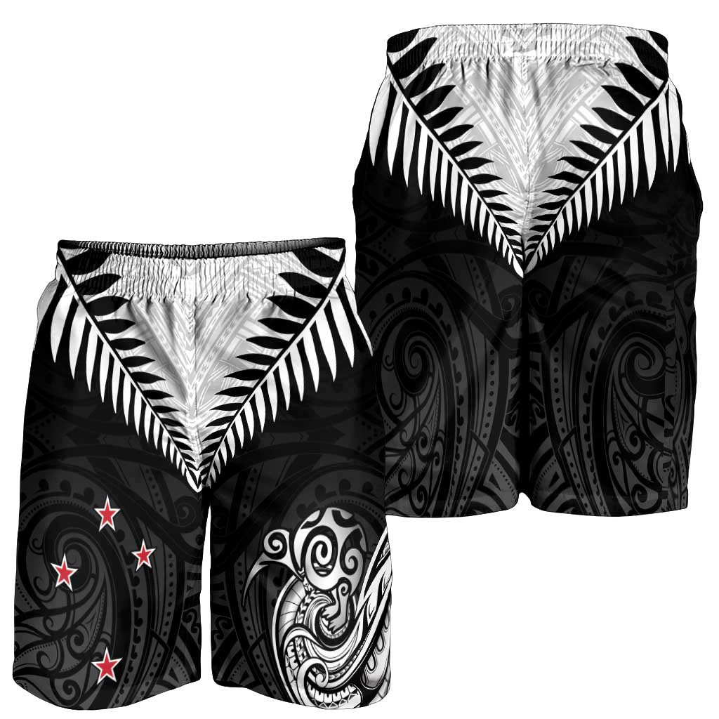 New Zealand Shorts for Men Aotearoa Maori Kiwi Black Fern - Polynesian Pride