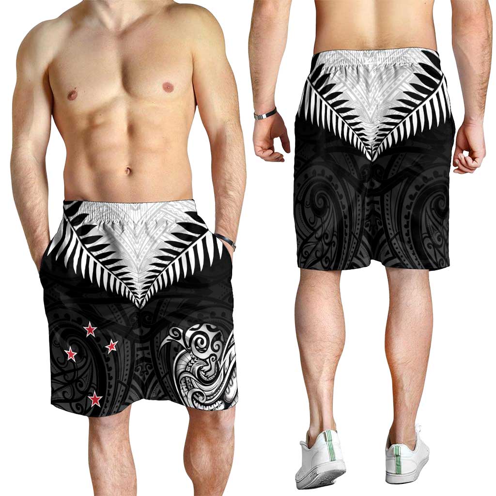 New Zealand Shorts for Men Aotearoa Maori Kiwi Black Fern - Polynesian Pride