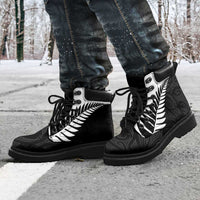 New Zealand Silver Fern Rugby All Season Boots All Black Go Champions Maori Pattern - Polynesian Pride