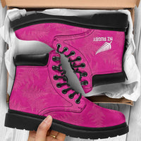 New Zealand Silver Fern Rugby All Season Boots Go Aotearoa World Cup Pink Version - Polynesian Pride