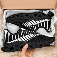 New Zealand Silver Fern Rugby Clunky Sneakers All Black Go Champions Maori Pattern - Polynesian Pride