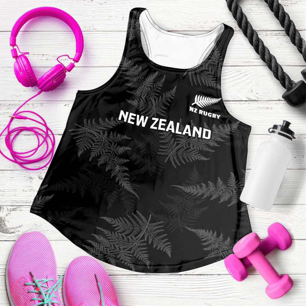 New Zealand Silver Fern Rugby Custom Women Racerback Tank Go Aotearoa Champions World Cup - Polynesian Pride