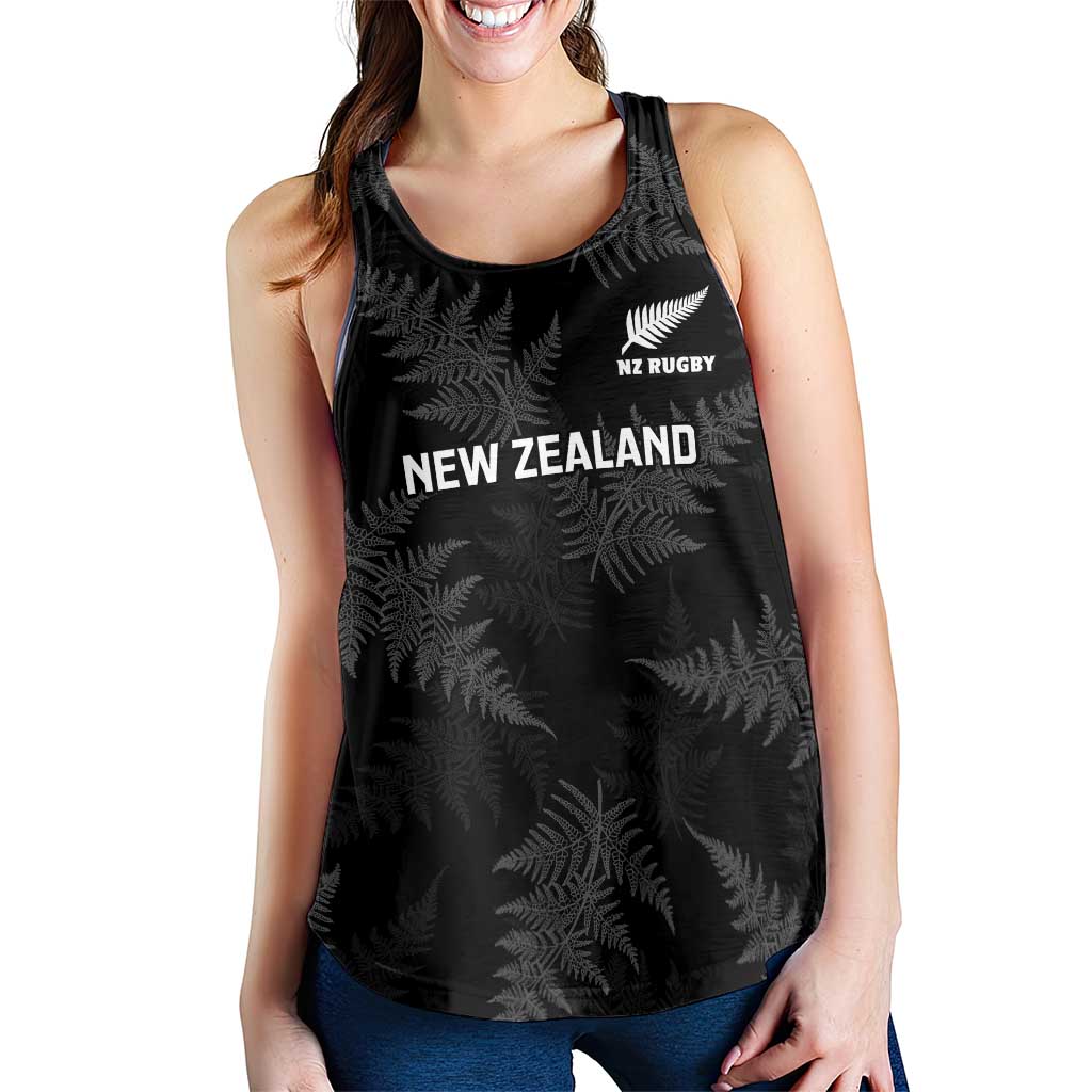 New Zealand Silver Fern Rugby Custom Women Racerback Tank Go Aotearoa Champions World Cup - Polynesian Pride