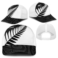New Zealand Silver Fern Rugby Mesh Trucker Cap All Black Go Champions Maori Pattern - Polynesian Pride