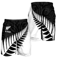 New Zealand Silver Fern Rugby Shorts for Men All Black Go Champions Maori Pattern - Polynesian Pride