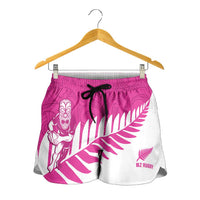 New Zealand Silver Fern Rugby Shorts for Women Go All Black Maori Pink Version - Polynesian Pride