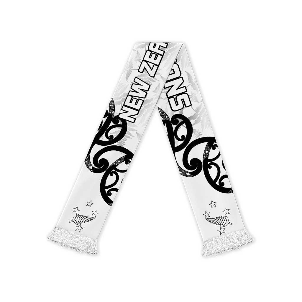 New Zealand WC2026 White Soccer Scarf Silver Fern