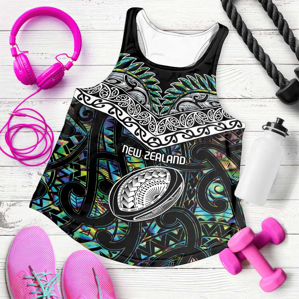 New Zealand Women Racerback Tank Maori Rugby Tattoo Papua Shell - Polynesian Pride