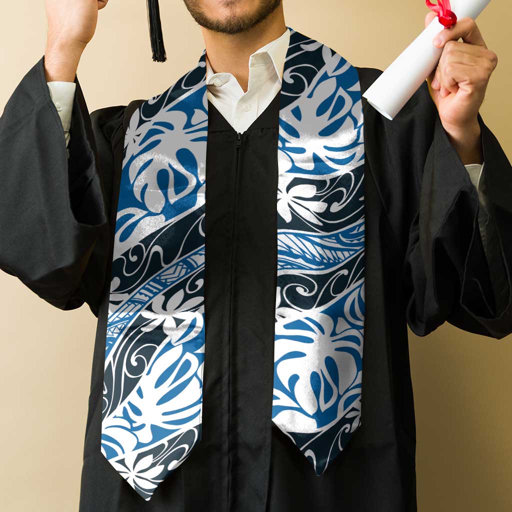 Ninamu Tahiti Tiare Monstera Graduation Stole Polynesian Pattern Curve Style LT01 - Polynesian Pride