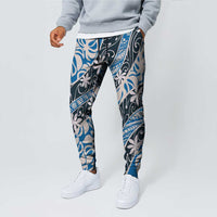 Ninamu Tahiti Tiare Monstera Jogger Pants Polynesian Pattern Curve Style - Polynesian Pride