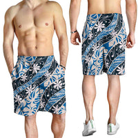 Ninamu Tahiti Tiare Monstera Shorts for Men Polynesian Pattern Curve Style - Polynesian Pride