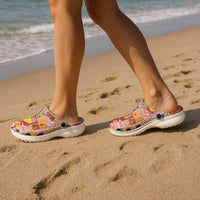 Niue Monuina e Kilisimasi Clogs Shoes Pacific Patchwork Xmas Vibes LT9 - Polynesian Pride