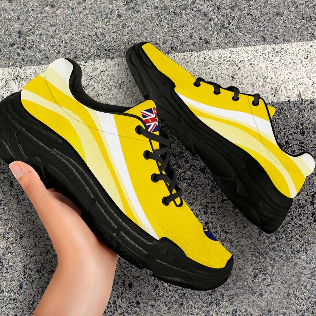 Niue The Rock Chunky Sneakers Flag-Inspired Curve Style LT05 - Polynesian Pride