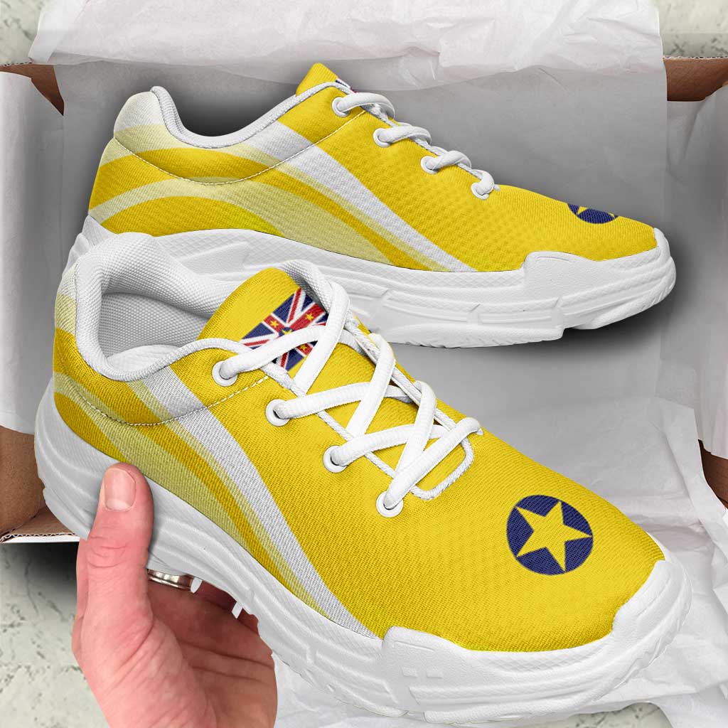 Niue The Rock Chunky Sneakers Flag-Inspired Curve Style LT05 - Polynesian Pride