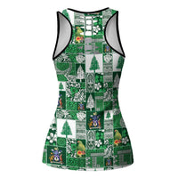 Norfolk Island Meri Krismas Hollow Tank Top Pacific Patchwork Xmas Vibes - Polynesian Pride