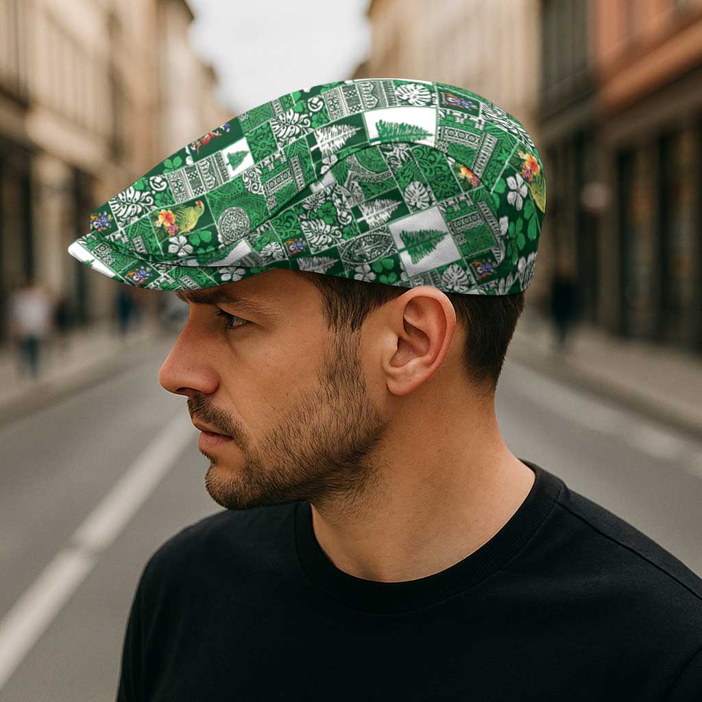 Norfolk Island Meri Krismas Jeff Hat Pacific Patchwork Xmas Vibes - Polynesian Pride