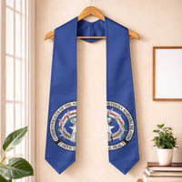 Northern Mariana Islands Graduation Stole Coat Of Arms Style LT05 One Size Blue - Polynesian Pride